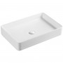 Раковина прямоугольная Devit Flow square DFL2174100W 600?405?110 мм для установки на столешницу, без перелива, белая