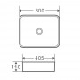 Раковина прямоугольная Devit Flow square DFL2174100W 600?405?110 мм для установки на столешницу, без перелива, белая