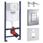 Инсталляция для унитаза Grohe Rapid SL 3873200A 4-в-1 с клавишей Skate Cosmopolitan хром