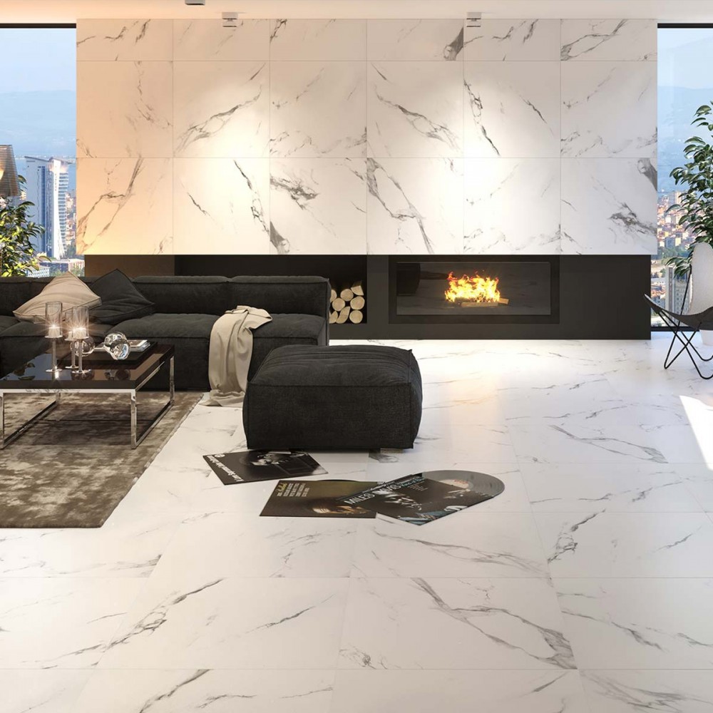 Керамогранит Almera Ceramica Qi9P560M Statuario 90x90 см
