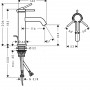 Смеситель для раковины Hansgrohe Tecturis S 73310000 с донным клапаном, хром
