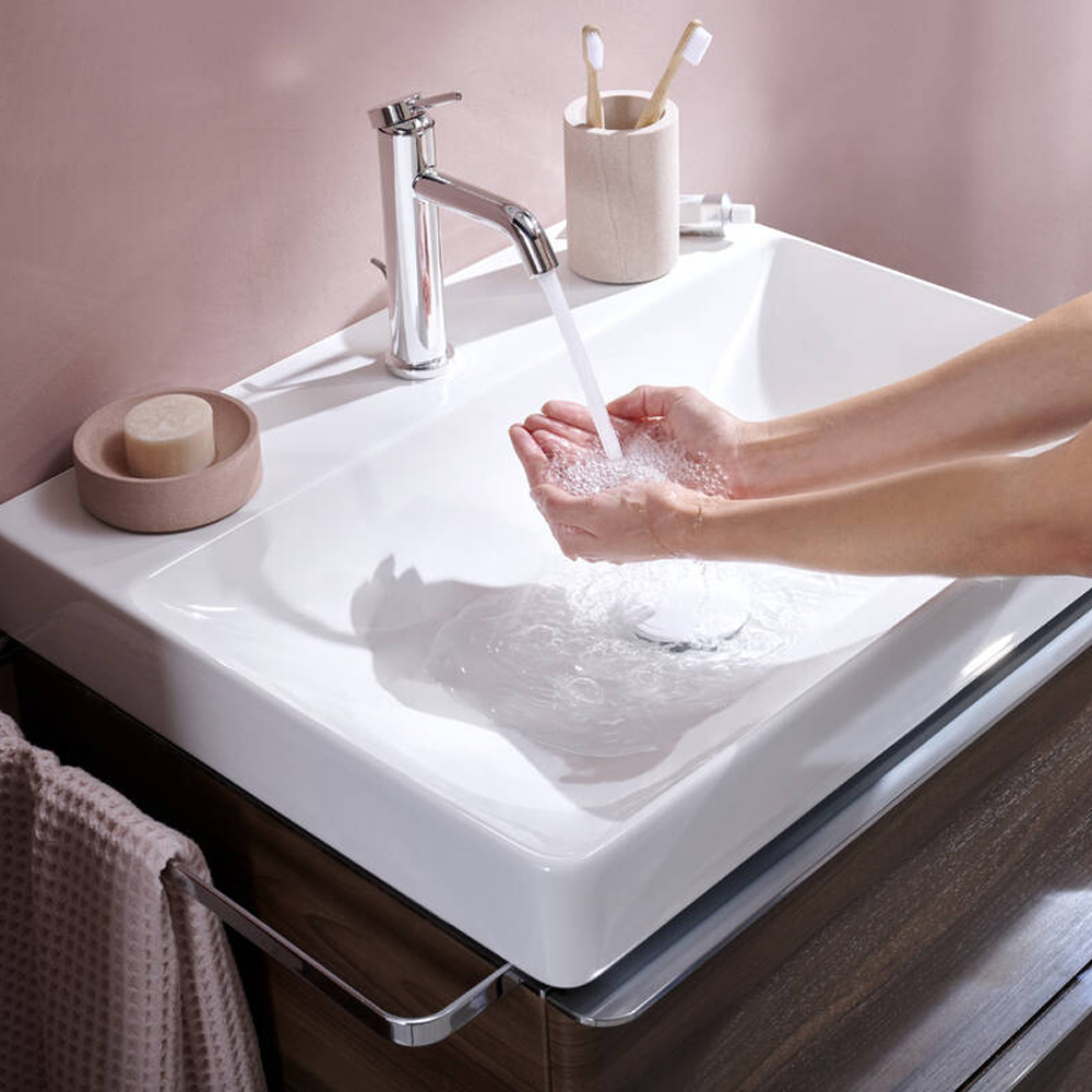 Смеситель для раковины Hansgrohe Tecturis S 73310000 с донным клапаном, хром