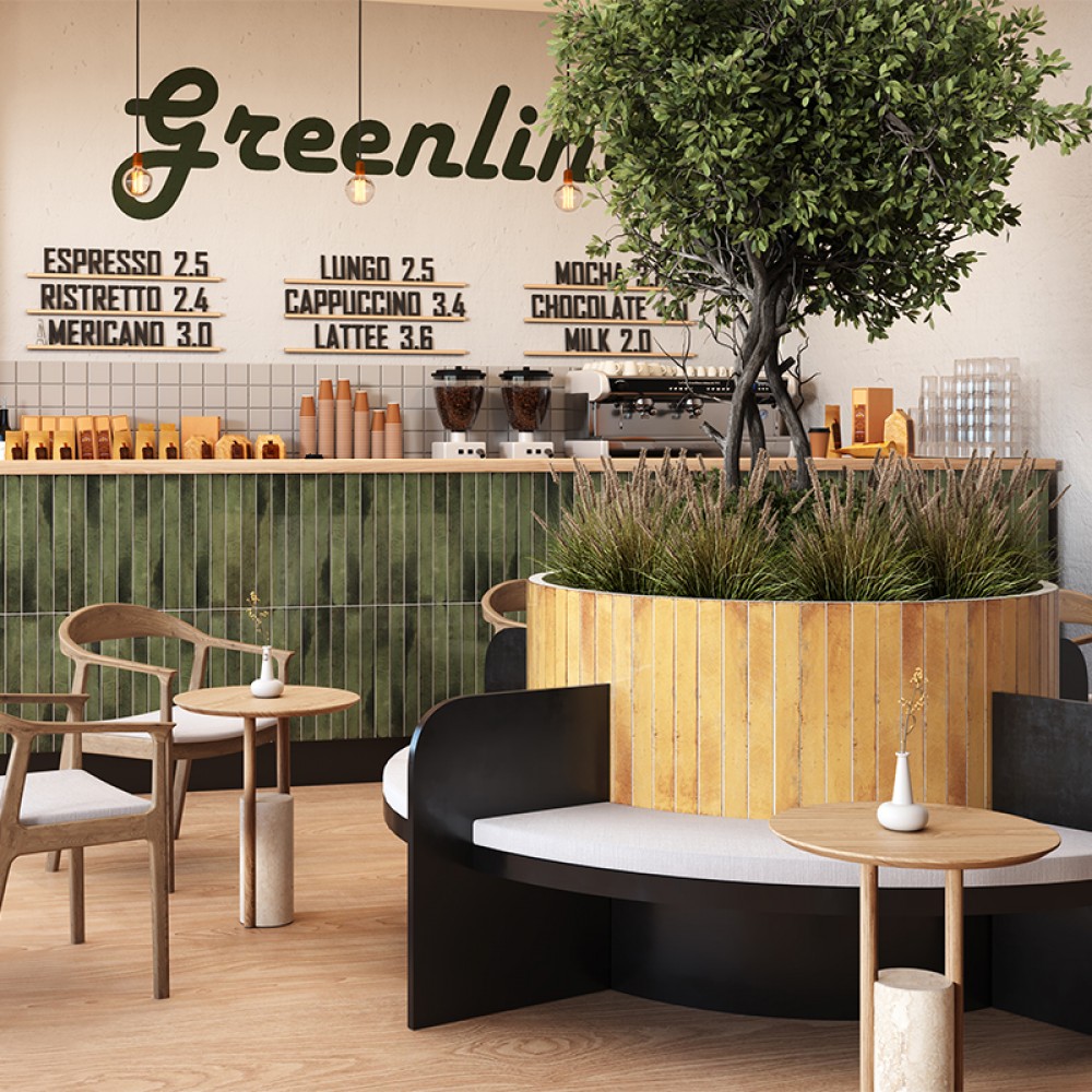 Керамогранит Almera Ceramica (Spain) Mixtik Green 4.8х44.5 см