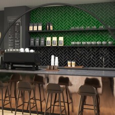 Плитка Ceramica Deseo Venice Black 7.5x20 см