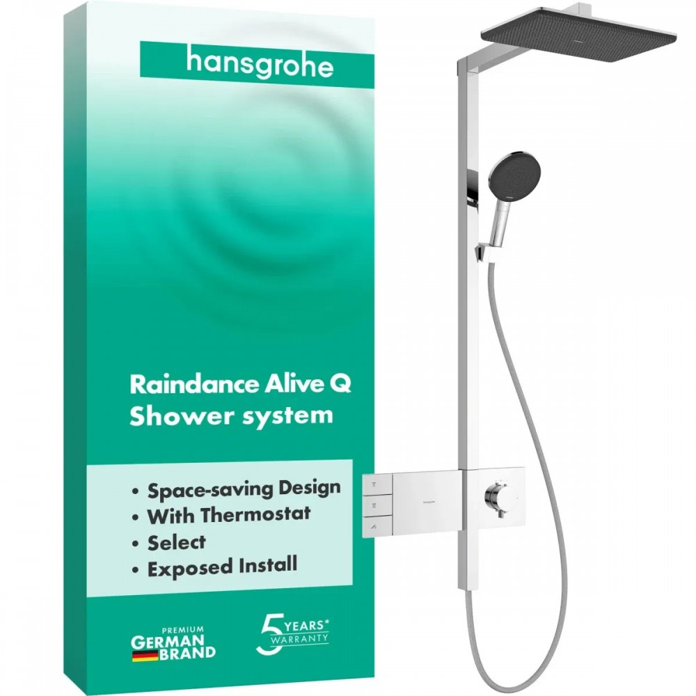 Душевая система Hansgrohe Raindance Alive Q 24590000 210/340 2jet с ShowerSelect Comfort хром