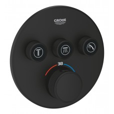 Змішувач прихованого монтажу Grohe SmartControl 29508KF0 з термостатом (зовнішня частина) чорний