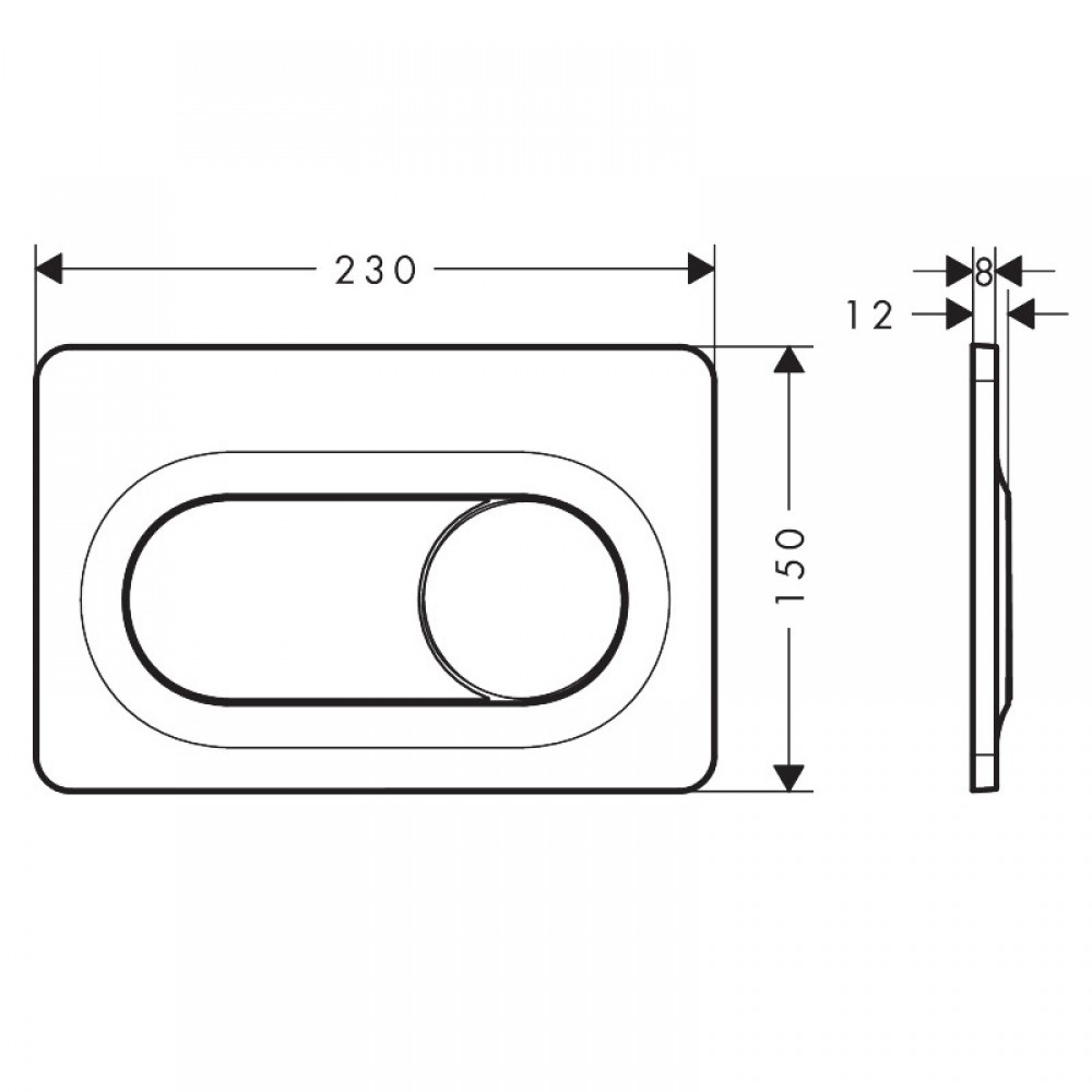 Клавиша смыва Hansgrohe iFrame Original S 66002450 белый глянец