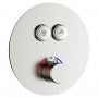 Душевая система скрытого монтажа Devit Flow D117124011111BN с термостатом, brushed nickel