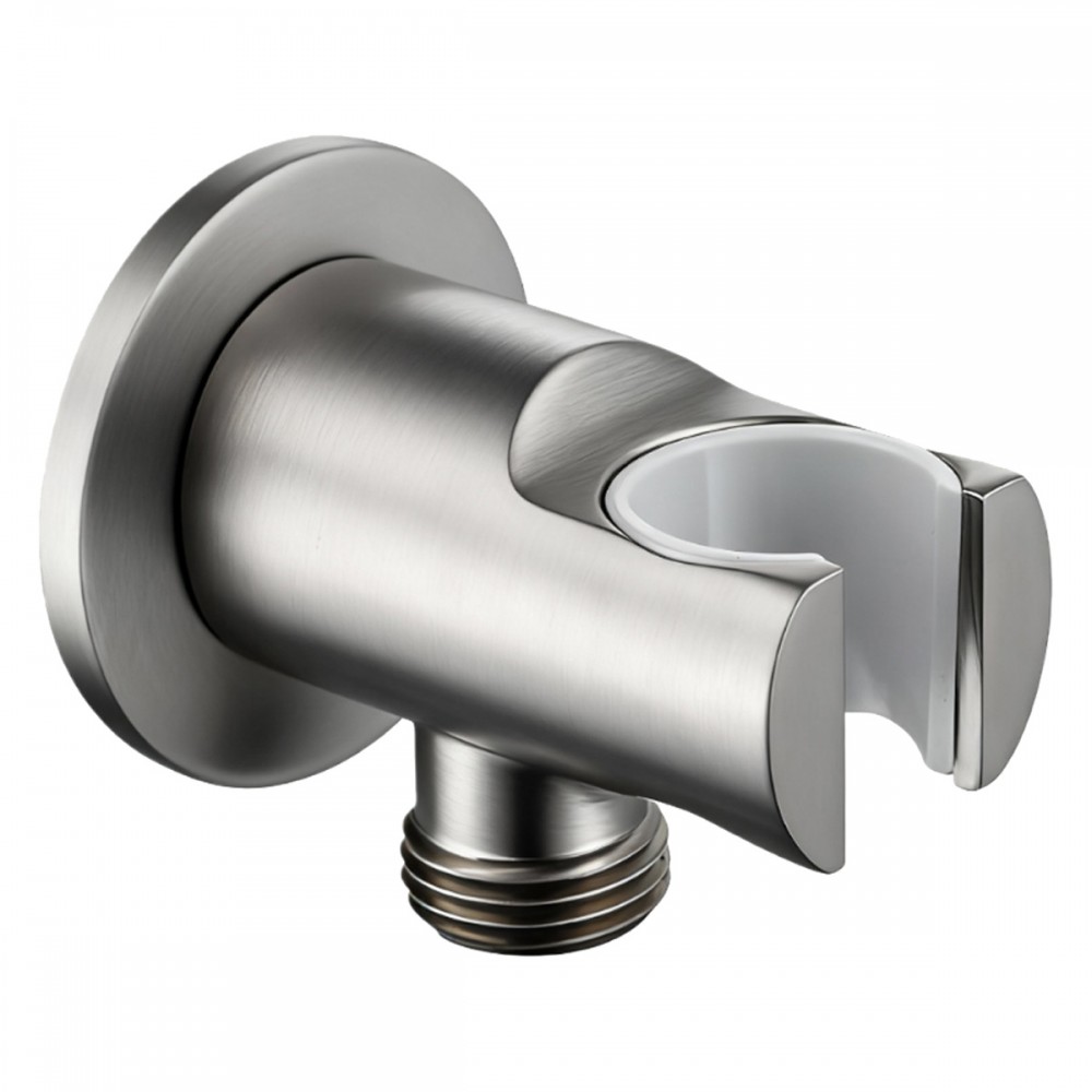 Шланговое подключение Devit Flow D113100000010BN с держателем ручного душа, brushed nickel