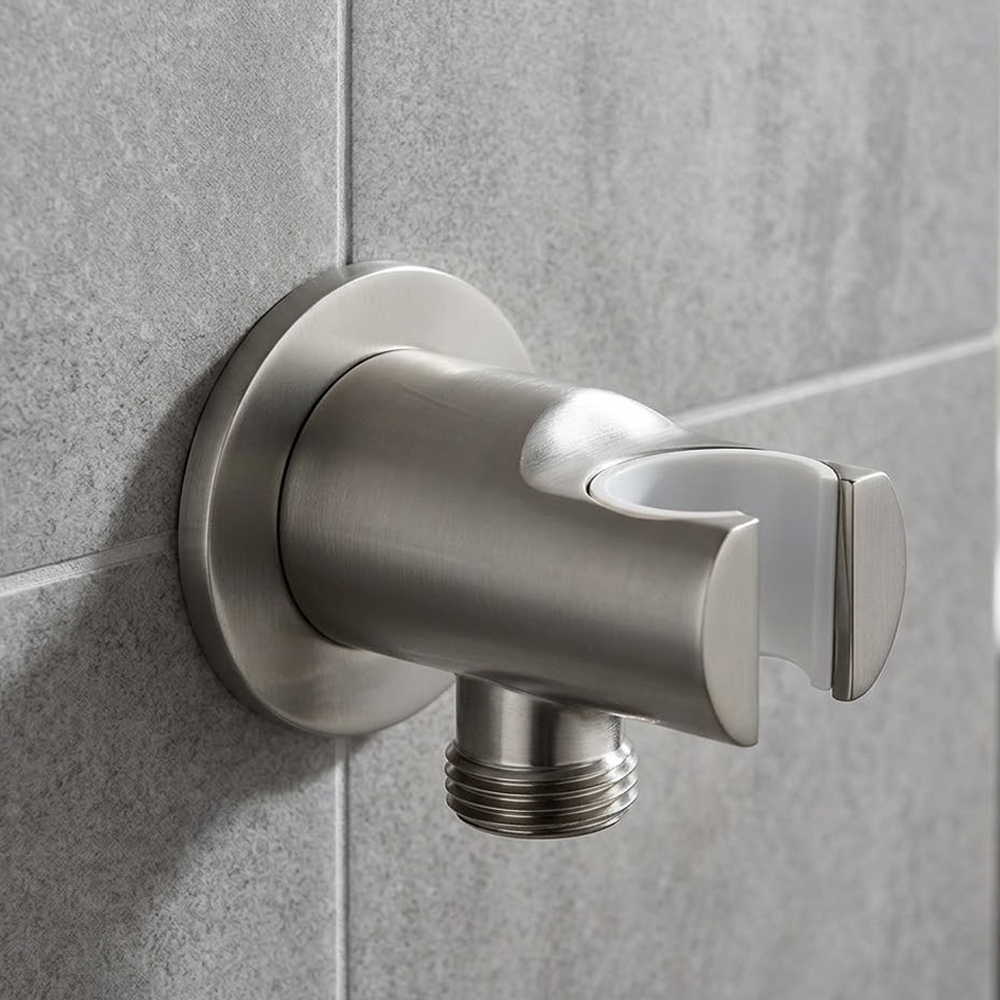 Шланговое подключение Devit Flow D113100000010BN с держателем ручного душа, brushed nickel