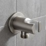 Шланговое подключение Devit Flow D113100000010BN с держателем ручного душа, brushed nickel