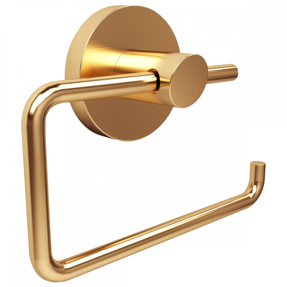 Держатель для туалетной бумаги без крышки Devit Flow DFL41000601BG, цвет Brushed Gold PVD