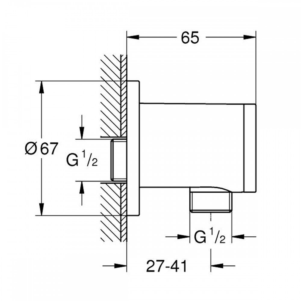 Шланговое подключение Grohe Tempesta 28671001