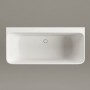 Ванна из искусственного камня PAA Quadro Wall VAQUA/00 160х75см, пристенная, белый глянец