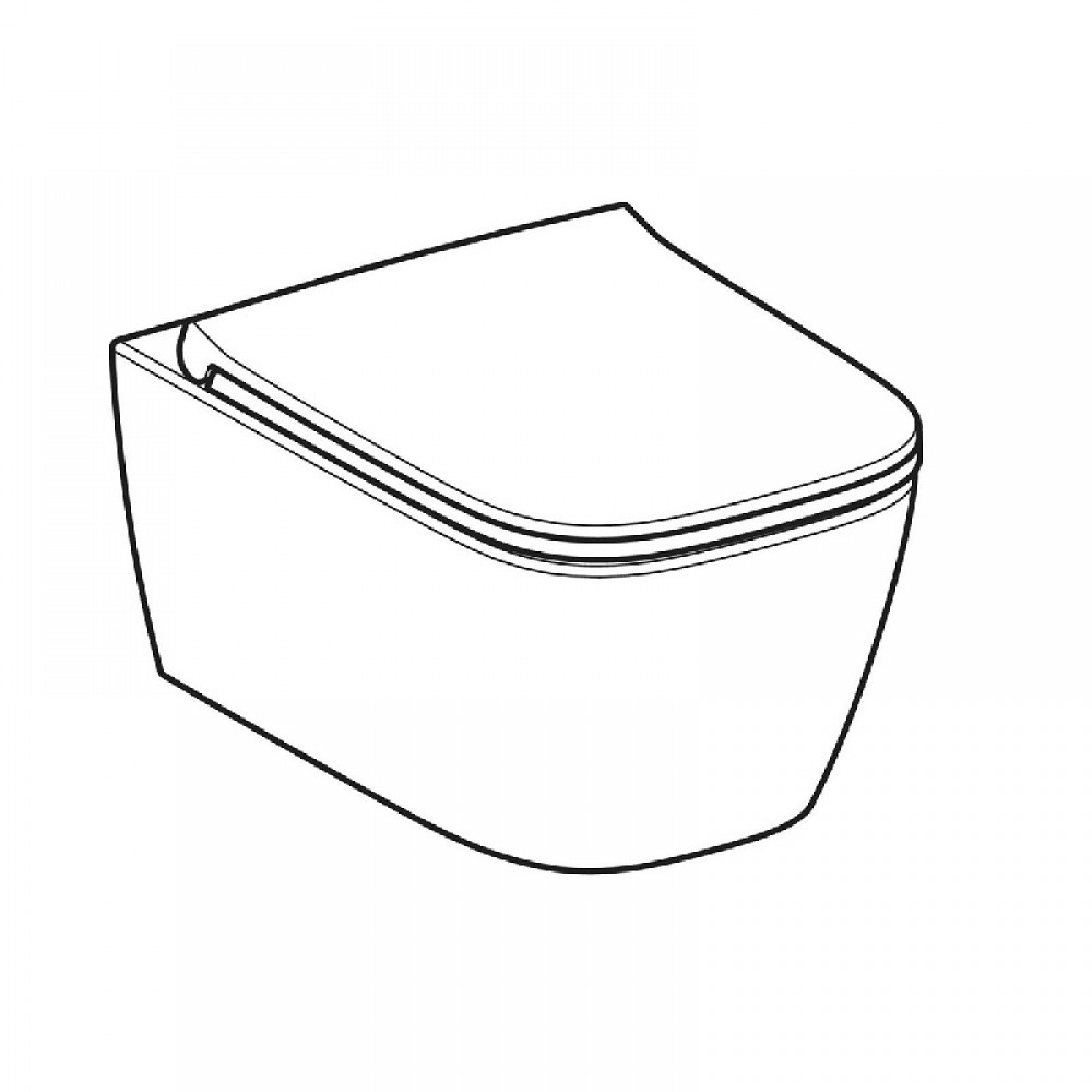 Унитаз подвесной Geberit Smyle Square 503.171.00.1 TurboFlush, с сиденьем Softсlose, QuickRelease (Sandwich)