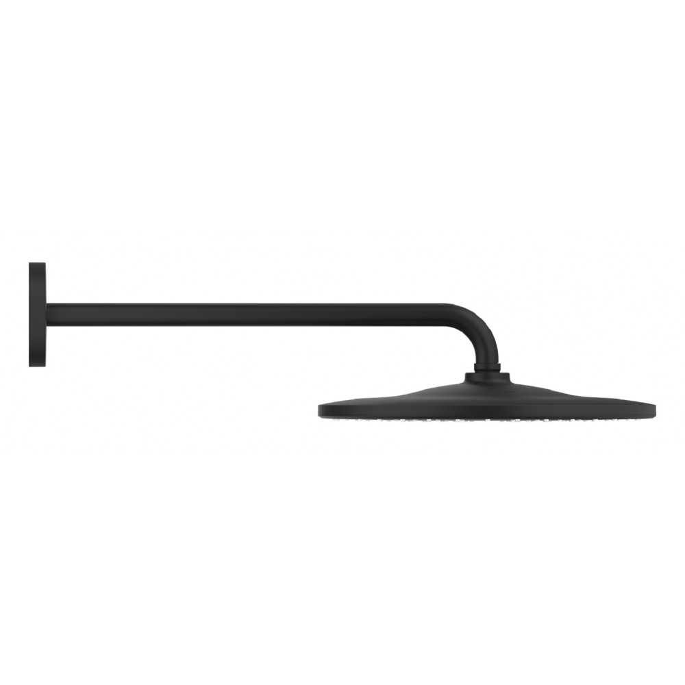 Верхний душ Grohe Rainshower 22121KF0 с кронштейном, 1 режим струи, черный