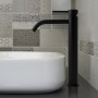 Смеситель для раковины высокий Paffoni Light LIG081NO черный матовый