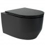 Унитаз подвесной Devit Art 3.0 3030140B безободковый с крышкой soft-close, Vortex Flush, черный мат