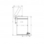 Ведро для мусора Hansgrohe AddStoris 41775670 3 л с педалью, черный матовый