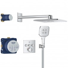 Душевая система скрытого монтажа на 3 выхода с термостатом  Grohe Grohtherm SmartControl 34864000