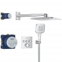 Душевая система скрытого монтажа на 3 выхода с термостатом  Grohe Grohtherm SmartControl 34864000