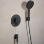 Шланговое подключение Hansgrohe FixFit Fine S 28882340 с обратным клапаном, черный хром брашированный