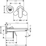 Смеситель скрытого монтажа для раковины Hansgrohe Rebris S 72528000 хром
