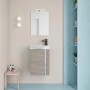 Комплект мебели Royo Elegance 122913 зеркало 45 см + тумба с раковиной подвесная 45 см орех