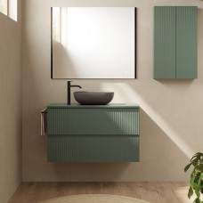 Тумба Royo Vora 131769 80 см підвісна зі стільницею 131452 mineral green (зелений)