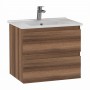 Тумба Creavit Alinda AD0060.10.VV 60 см с раковиной SU, Walnut (грецкий орех)