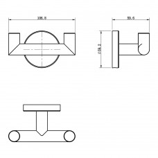 Крючок двойной Devit Flow DFL61002205C, цвет: хром Крючок двойной Devit Flow DFL61002205C, цвет: хром
