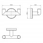Крючок двойной Devit Flow DFL61002205C, цвет: хром