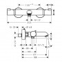 Смеситель для ванны Hansgrohe Ecostat 13114000 с термостатом хром