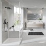 Смеситель для ванны Grohe Cubeo 1018142430 с душевым набором, черный матовый