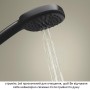 Смеситель для ванны Grohe Cubeo 1018142430 с душевым набором, черный матовый