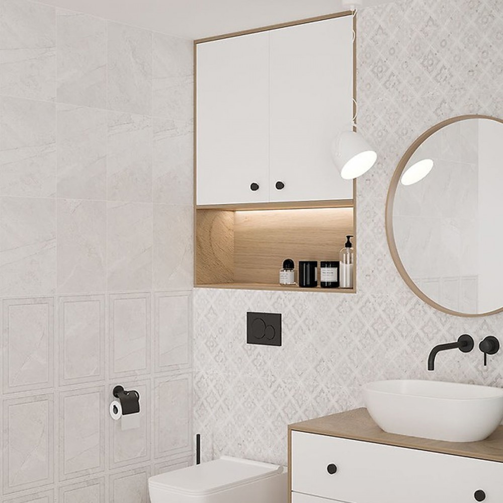 Плитка Cersanit Glam White Glossy 25x40 см