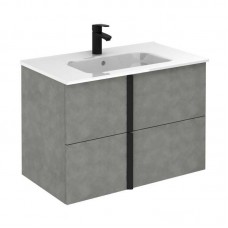 Тумба Royo Onix C0075458 80 см з раковиною Slim, cірий цемент