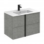 Тумба Royo Onix C0075458 80 см с раковиной Slim, серый цемент