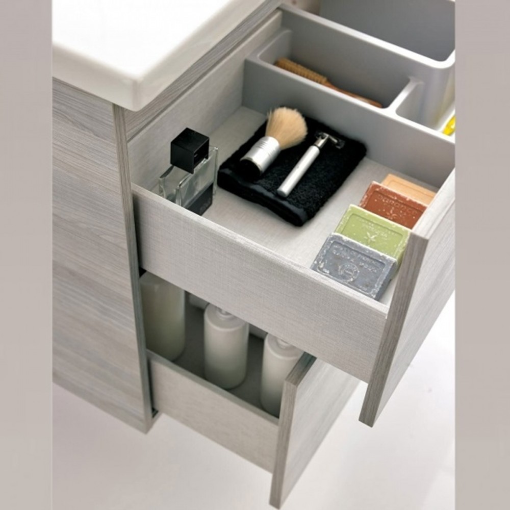 Тумба Royo Onix C0075458 80 см с раковиной Slim, серый цемент