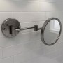 Косметическое зеркало с подсветкой Devit Flow DFL53071002GM, увеличение х3, подключение 220В, цвет Gun Metal PVD