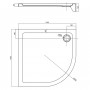 Душевой поддон Primera Frame STQ2010 100x100х13,5 см четверть круга