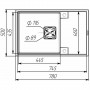 Кухонная мойка Valeso GALANS 7950 гранитная 790х500х200, карбон
