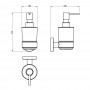 Дозатор для жидкого мыла с держателем Devit Flow DFL21010801BN, Brushed Nickel PVD