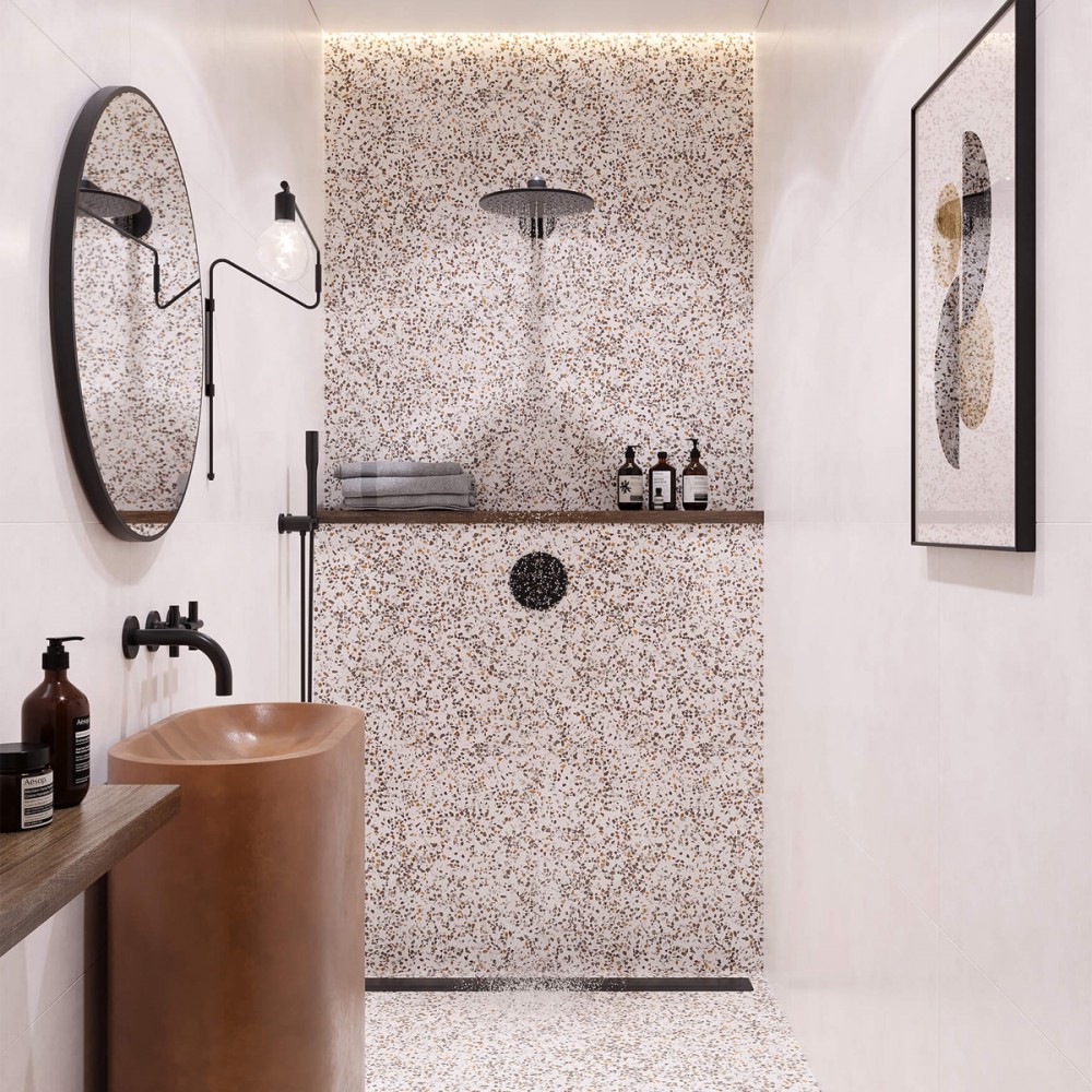 Керамогранит Golden Tile Oasis Concrete Айвори OSА980 60х120 см