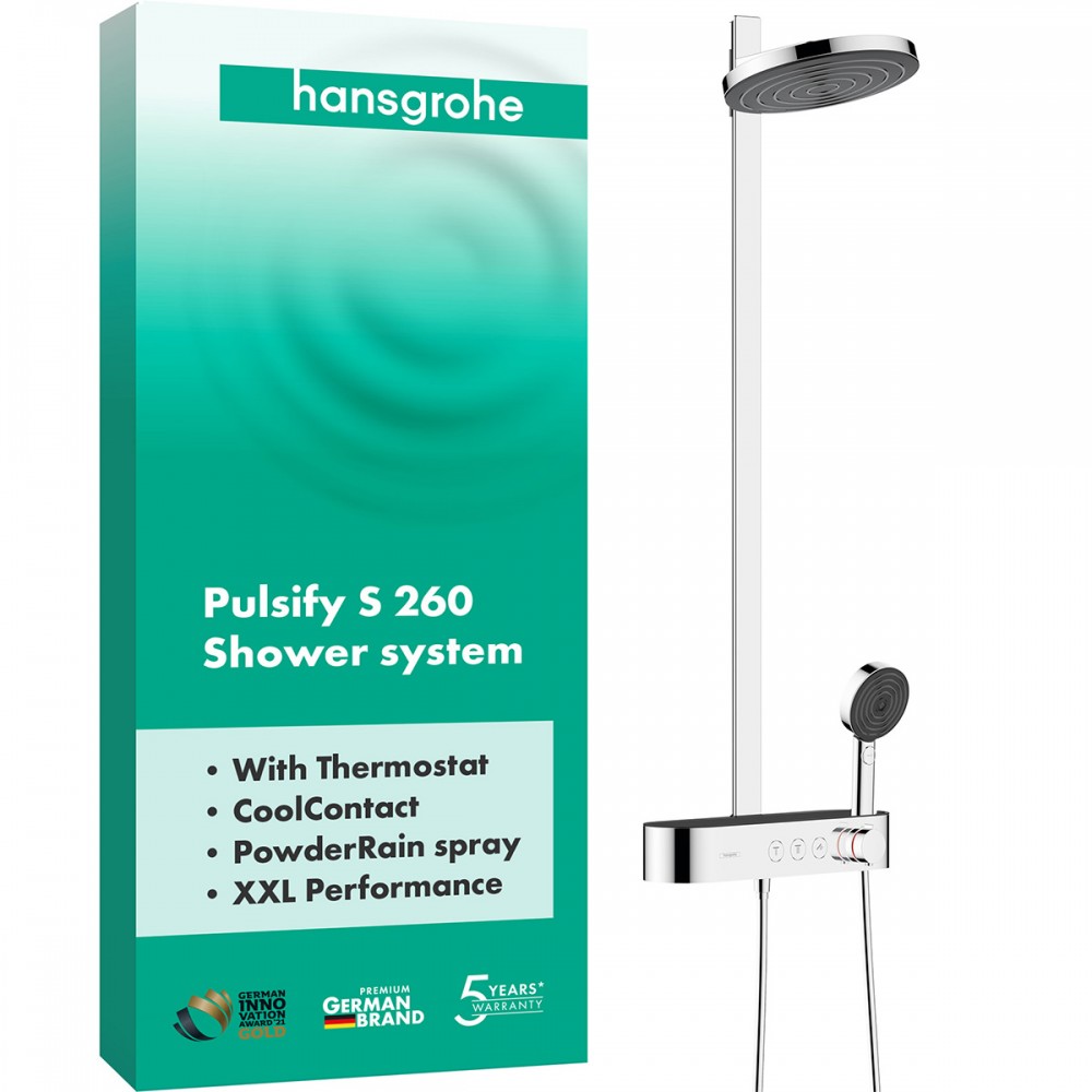 Душевая система Hansgrohe Pulsify Showerpipe 24240000 с термостатом