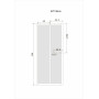 Двері EGER bifold 90*195, профіль хром, скло прозоре 5 мм