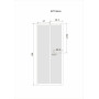 Двері EGER bifold 80*195, профіль хром, скло прозоре 5 мм