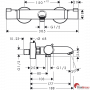 Змішувач для ванни Hansgrohe Ecostat 13114000