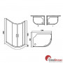 Душова кабіна AM.PM Bliss W55E-302L120MT