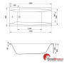 Акриловая ванна Cersanit Virgo 180x80 см Акриловая ванна Cersanit Virgo 180x80 см